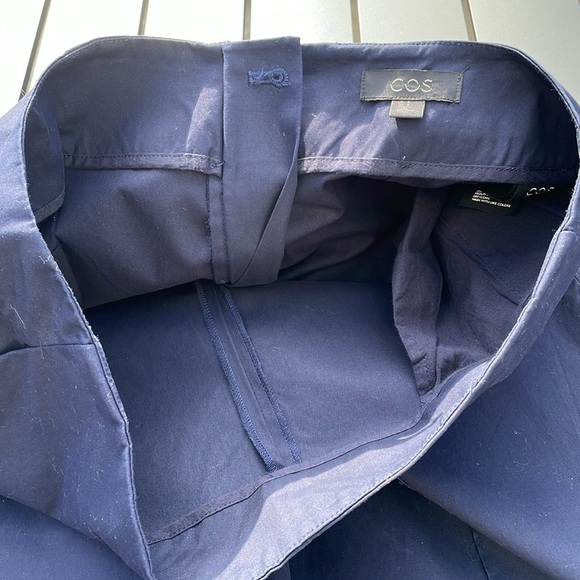 COS Cotton Wide Leg Cropped Trousers - Picture 6 of 16